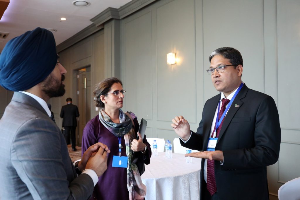Image of Moderator of the session and Bangladeshi alumnus Md Kabir Hossain (far right) pictured during his participation in the 2023 Regional Alumni Workshop in Mongolia.