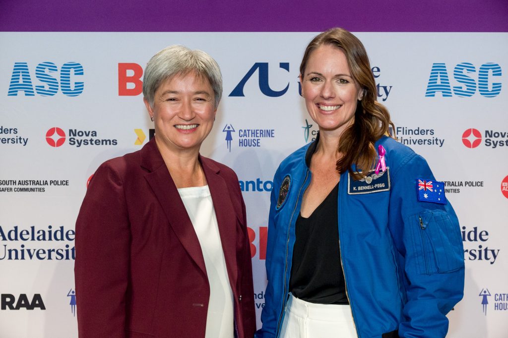 Senator Wong (left) and Katherine Bennell-Pegg (right) pictured at the event.