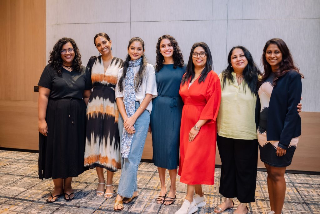 Sri Lankan alumna Udara (right) with fellow participants of the 2025 Women in Leadership Development Short Course.