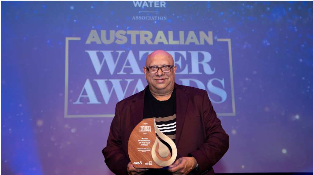 Professor Duncan named 2024 Australian Water Professional of the Year. Photo credits: Australian Water Association