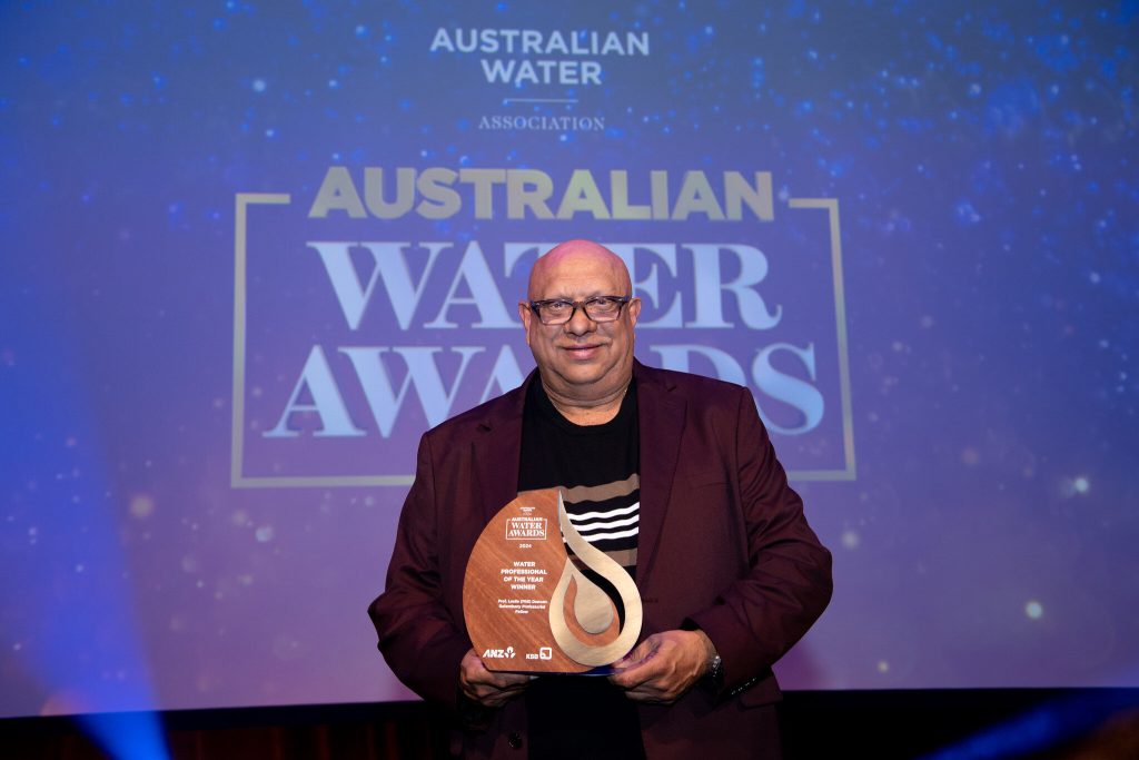 Professor Duncan named 2024 Australian Water Professional of the Year. Photo credits: Australian Water Association 