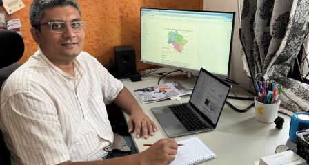 Sagar Asapur working at his desk