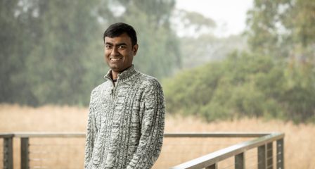 Portrait of Khanjada Mannan outdoors