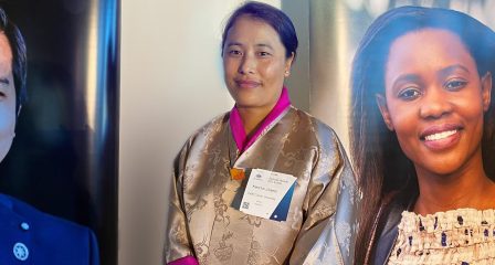 Kencho Lhamo at an Australia Awards event