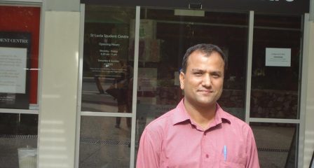 Dr Kalika Prasad Upadhyay during his studies in Australia