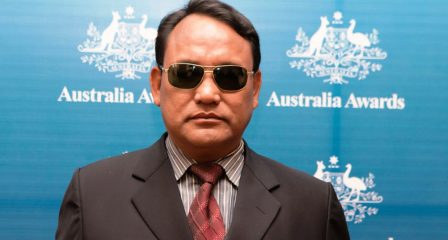 Portrait of disability advocate and Australia Awards alumnus Nar Bahadur Limbu