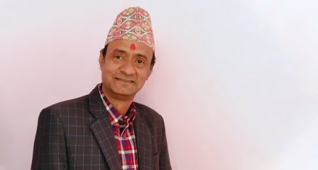 Portrait of disability rights advocate Shudarson Subedi