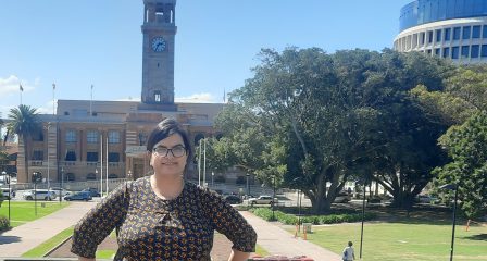 Australia Awards scholar Astha Acharya at Newcastle Civic Park