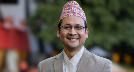 Australia Awards Scholarship promotion featuring scholar Amrit Pokhrel
