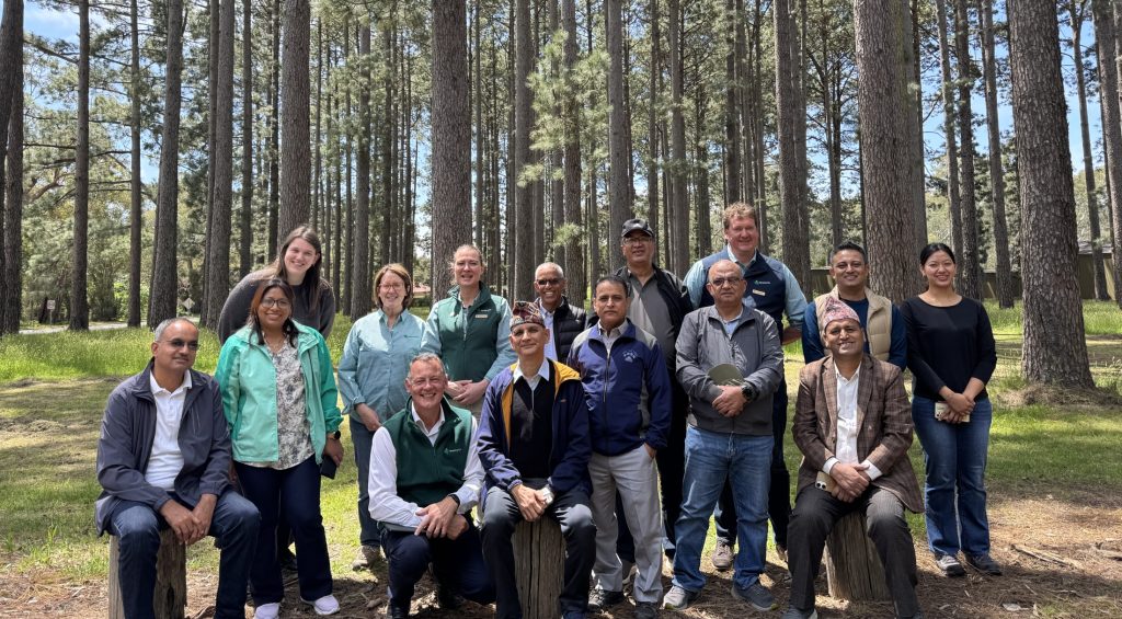 Nepali delegates learn about timber harvesting practices in Australia