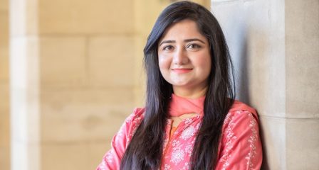 Featuring image of alumna Mahroo Arshad
