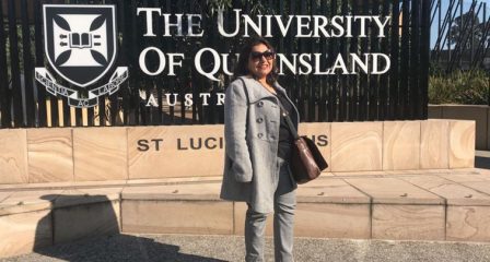 Pakistani Australia Awards alumna Raheela Saad at the University of Queensland