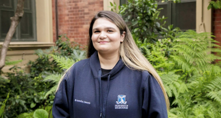 Pakistani Australia Awards alumna Sanam Ali Khan at the University of Melbourne