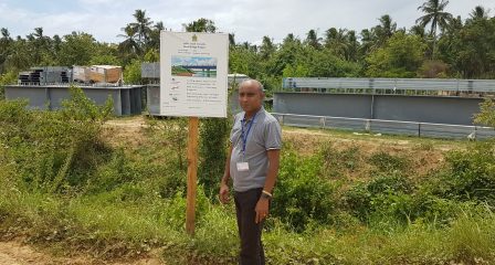 Saravanapavan Gowripalan visits a waste management project site in Sri Lanka